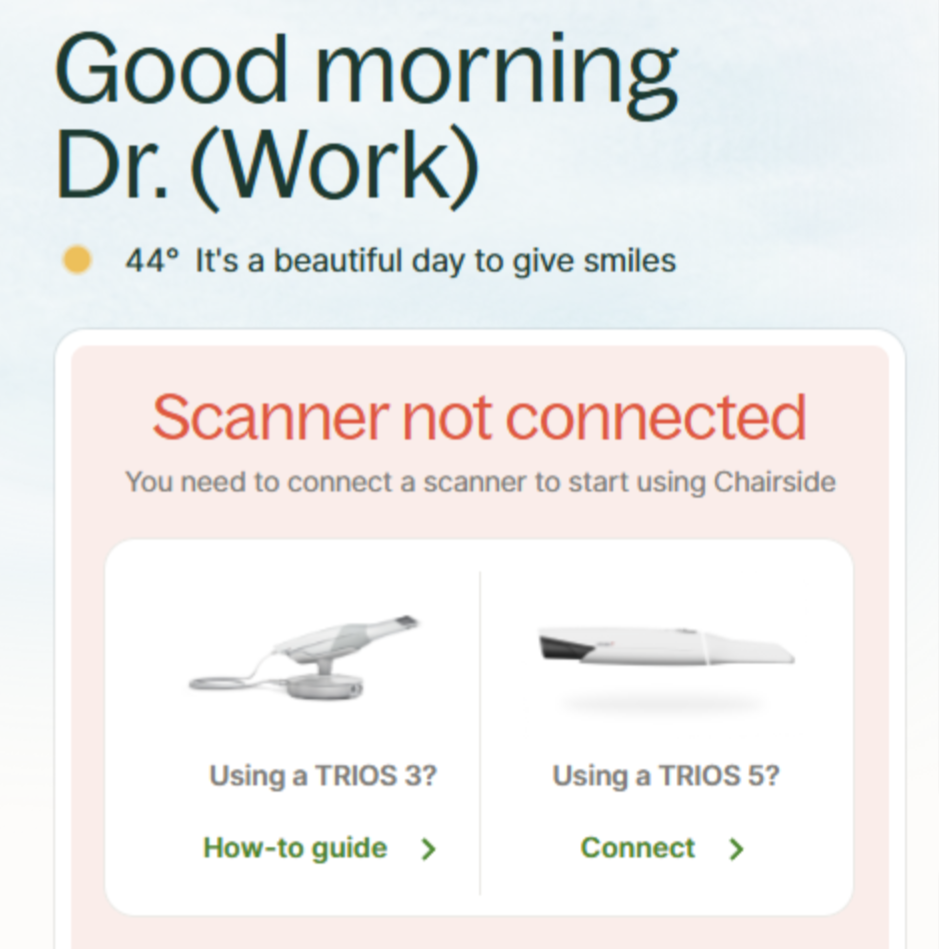 Scanner Disconnected Error Message on Homescreen